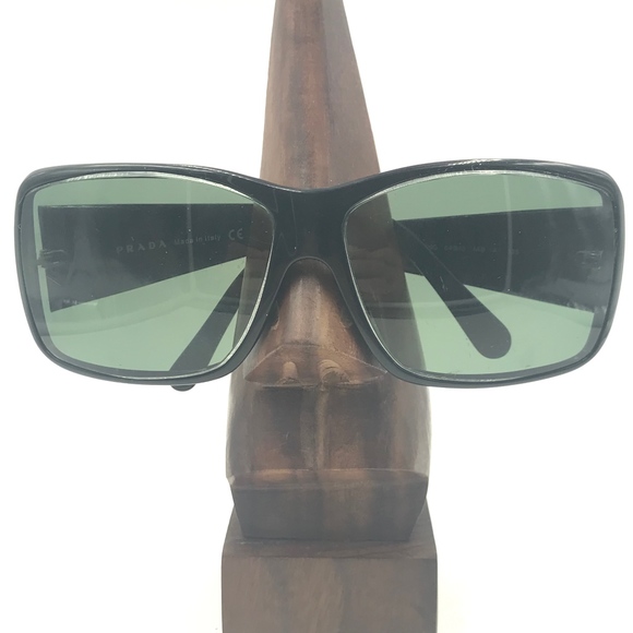 PRADA OVERSIZED SPR 09G RECTANGLE BLACK SUNGLASSES